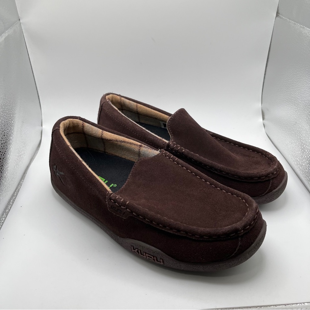 Kuru Loft Brown Suede Moccasin Slipper size 12.5 mens comfortable orthopedic